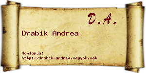 Drabik Andrea névjegykártya