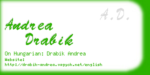 andrea drabik business card